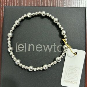 Newton Elegant Silver Beaded Bracelet